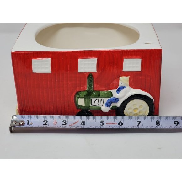 AMC NY NY Red Barn Cookie‎ Jar With Silo Makes Talking Animal Sounds - Picture 12 of 13